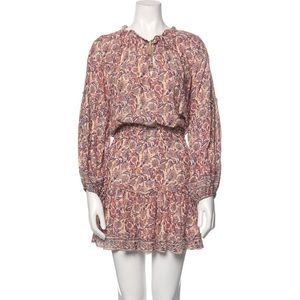 Natalie Martin Maggie dress pink floral tie ruffle raglan sleeves boho